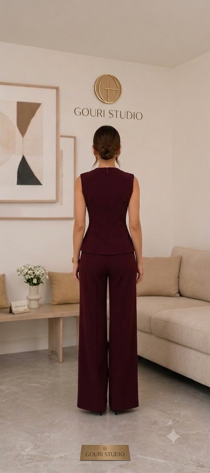 Burgundy Tailored Co-Ord Set