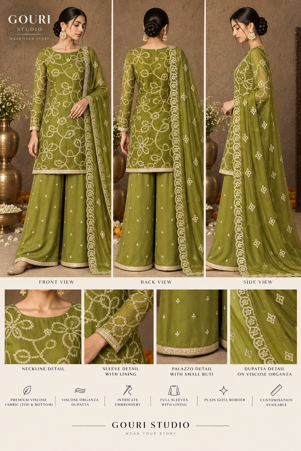 Elegant suit green