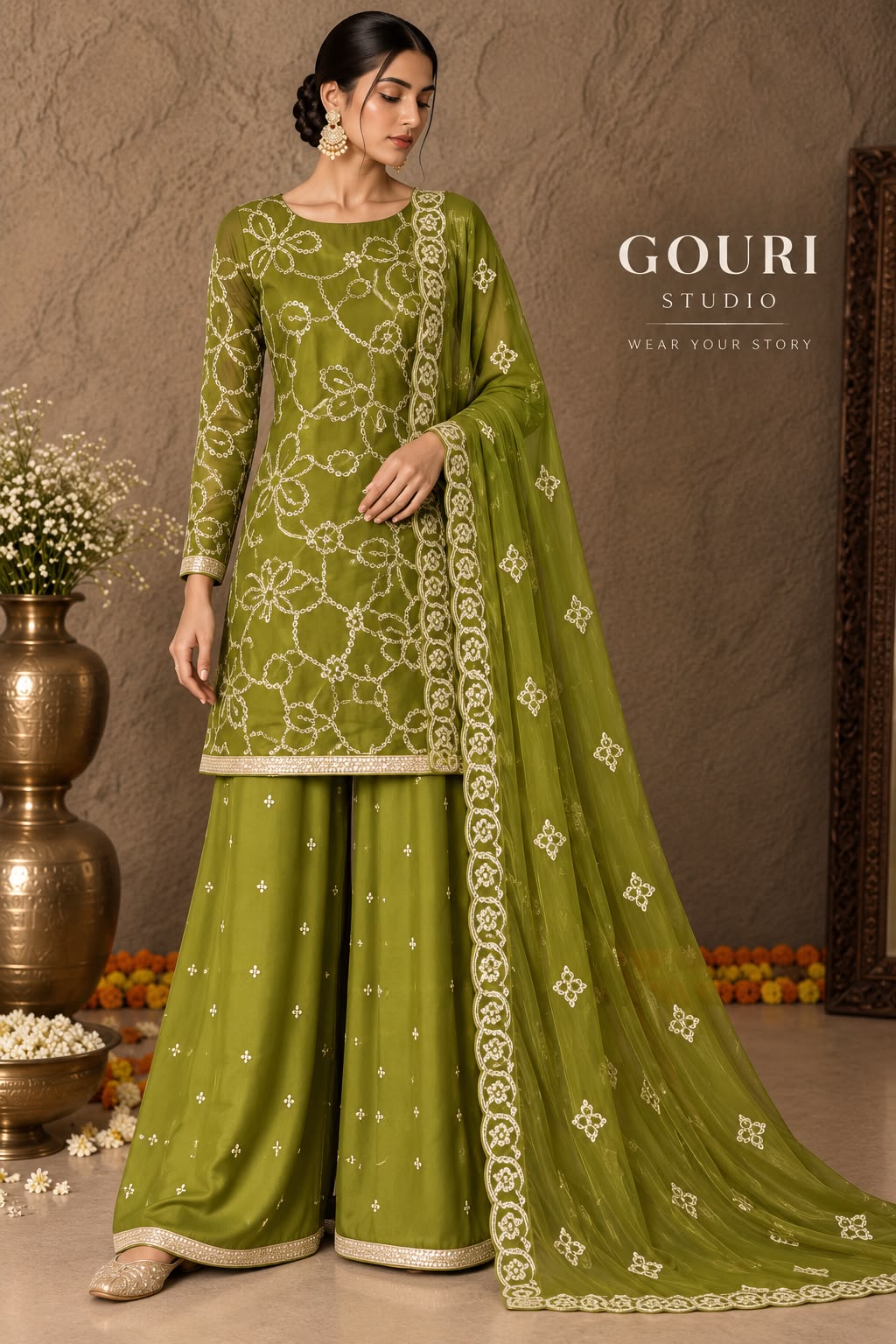 Elegant suit green